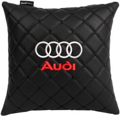 Акція на Подушка EVAtech ECO 30 х 30 см Audi Чорна з чорною ниткою від Rozetka
