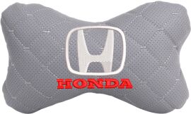 Акція на Подушка на підголовник EVAtech ECO 27 х 16 см Honda Сіра з сірою ниткою від Rozetka