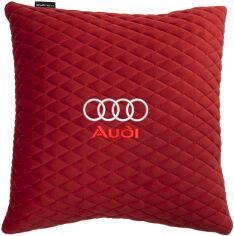 Акція на Подушка EVAtech 40 х 40 см Audi Червона з червоною ниткою від Rozetka