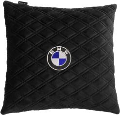 Акція на Подушка EVAtech 40 х 40 см BMW Чорна з чорною ниткою від Rozetka