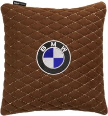 Акція на Подушка EVAtech 30 х 30 см BMW Коричнева з коричневою ниткою від Rozetka