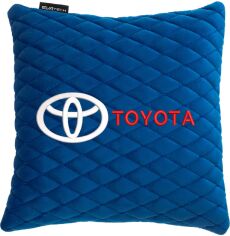 Акція на Подушка EVAtech 30 х 30 см Toyota Блакитна з блакитною ниткою від Rozetka