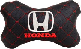 Акція на Подушка на підголовник EVAtech ECO 27 х 16 см Honda Чорна з червоною ниткою від Rozetka