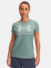 Акція на Футболка жіноча Under Armour Ua Rival Logo Ss 1356305-348 L Зелена від Rozetka