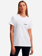 Акція на Футболка жіноча Under Armour Ua Rival Outline Ss 1389719-100 M Біла від Rozetka