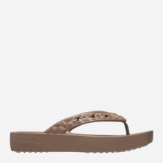 Акція на Жіночі в'єтнамки для пляжу Crocs Classic Platform Geometric Flip 209565-2Q9 39-40 (M7/W9) 25 см Світло-коричневі від Rozetka