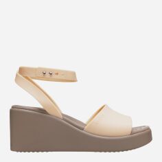Акція на Жіночі сандаліі Crocs Brooklyn Ankle Strap Wedge 209406-2DS 36-37 (M4/W6) 22 см Бежеві від Rozetka