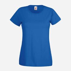 Акція на Футболка бавовняна довга жіноча Fruit of the loom Valueweight 0613720-51 XL Електрик від Rozetka