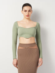 Акція на Футболка жіноча Zara 1014/824 XS/S Зелена від Rozetka