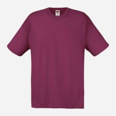 Акція на Футболка бавовняна довга чоловіча Fruit of the loom Original 0610820-41 3XL Бордова від Rozetka