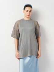 Акція на Футболка жіноча Zara 1436/808 L Сіра від Rozetka