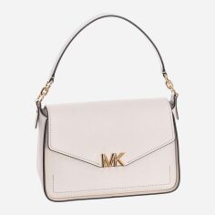 Акція на Сумка жіноча з натуральної шкіри маленька Michael Kors 38S2GYLL2L-289 Кремова від Rozetka