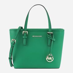 Акція на Сумка жіноча з натуральної шкіри велика Michael Kors 35T0STVL9L-312 Зелена від Rozetka