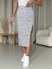 Акція на Спідниця міді літня жіноча Merlini Лакко 400001486 L-XL Біла від Rozetka