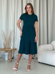 Акція на Сукня міді літня жіноча Merlini Реджо 700001585 L-XL Зелена від Rozetka