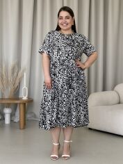 Акція на Сукня міді літня жіноча Merlini Казерта 700001604 4XL-5XL Чорна від Rozetka