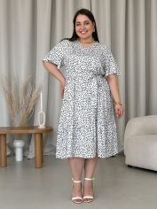 Акція на Сукня міді літня жіноча Merlini Міскано 700001626 2XL-3XL Біла від Rozetka