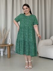 Акція на Сукня міді літня жіноча Merlini Казерта 700001605 2XL-3XL Зелене від Rozetka
