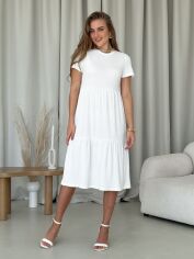 Акція на Сукня міді літня жіноча Merlini Реджо 700001589 L-XL Біла від Rozetka