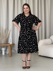 Акція на Сукня міді літня жіноча Merlini Міскано 700001622 2XL-3XL Чорна від Rozetka