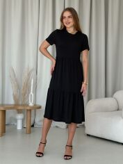Акція на Сукня міді літня жіноча Merlini Реджо 700001581 L-XL Чорна від Rozetka