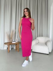 Акція на Плаття довге літнє жіноче Merlini Прато 700001526 L-XL Рожеве від Rozetka