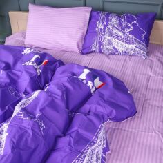 Акція на Комплект постільної білизни Mirson King Size 220х240 см Бязь 17-0755 Chic Parisies від Rozetka