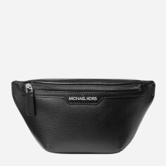 Акція на Сумка на пояс бананка чоловіча з натуральної шкіри Michael Kors 580169581 Чорна ( 1159828564) від Rozetka