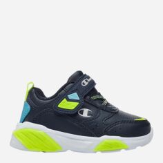 Акція на Дитячі з підсвіткою кросівки для хлопчика Champion Low Cut Shoe Wave Pu B Td S32817-BS501 22 (6C US) Темно-сині від Rozetka
