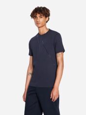 Акція на Футболка бавовняна довга чоловіча Armani Exchange 730996762 2XL Синя з принтом від Rozetka