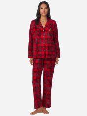 Акція на Піжама (сорочка + штани) жіноча великого розміру Ralph Lauren 65448193 XL Червона від Rozetka