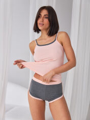 Акція на Піжама (майка + шорти) жіноча бавовняна BARWA garments 0136/39 L Персикова від Rozetka