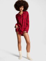 Акція на Нічна сорочка жіноча бавовняна Victoria's Secret 967228840 L Червона ( 1159828606) від Rozetka