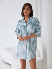 Акція на Нічна сорочка жіноча бавовняна великого розміру BARWA garments 0349 2XL М'ятна від Rozetka