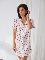 Акція на Нічна сорочка жіноча бавовняна великого розміру BARWA garments 0364 XL Біла від Rozetka