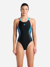 Акція на Суцільний купальник жіночий Arena Openings Swimsuit V Back Lb 008063-580 42 Чорно-бірюзовий від Rozetka