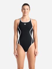 Акція на Суцільний купальник жіночий Arena Pro_File Swimsuit Solid 008055-510 44 Чорний/Білий від Rozetka