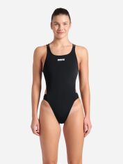 Акція на Суцільний купальник жіночий Arena Swimsuit Tech Multi Solid 008054-501 42 Чорний від Rozetka