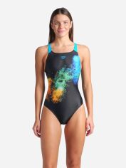 Акція на Купальник злитий жіночий Arena Vibrant Swimsuit Swim Pro Back 008936-580 40 Чорний від Rozetka