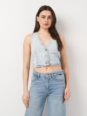 Акція на Куртка жіноча Zara 1889/163 L Блакитна від Rozetka