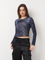 Акція на Футболка жіноча Zara 8531/240 S Темно-синя від Rozetka