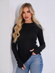 Акція на Джемпер жіночий ISSA PLUS 15036 S Чорний від Rozetka