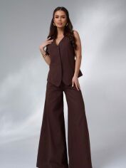 Акція на Костюм жіночий ISSA PLUS 14763 2XL Коричневий від Rozetka