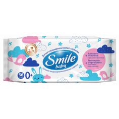Акція на Салфетки влажные с рисовым молочком 56 шт Smile Baby від Podushka