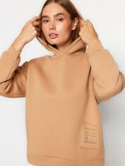 Акція на Худі оверсайз жіноче Trendyol TWOAW23SW00430 S Beige від Rozetka
