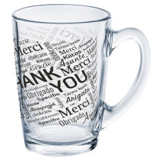 Акція на Чашка стеклянная 320 мл New Morning Thank You Luminarc K7211 від Podushka