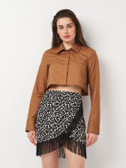 Акція на Сорочка жіноча Zara 8567/210 S Коричнева від Rozetka