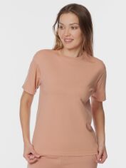 Акція на Футболка бавовняна жіноча Arber T-Shirt W Overs W13.01.16.210 XXS Бежева від Rozetka