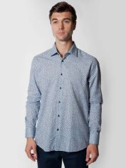 Акція на Сорочка бавовняна чоловіча Arber Slim Fit AN 05.25.10 40-41 Блакитна від Rozetka