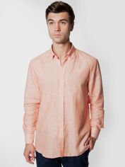 Акція на Сорочка бавовняна чоловіча Arber Linen Shirt 1 AN 05.18.10 41-42 Помаранчева від Rozetka